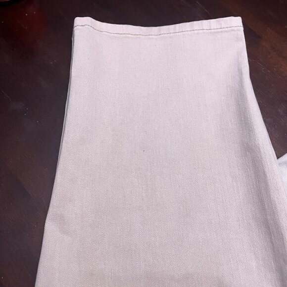 Soft Surroundings The Ultimate Straight Cropped Jeans Light Beige Size 14 - Picture 2 of 6